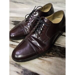 Cole Haan Caldwell Men's Dress Shoes Burgundy Leather, Size 9 1/2 D, Lace-Up